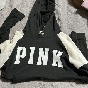 Black and white PINK hoodie